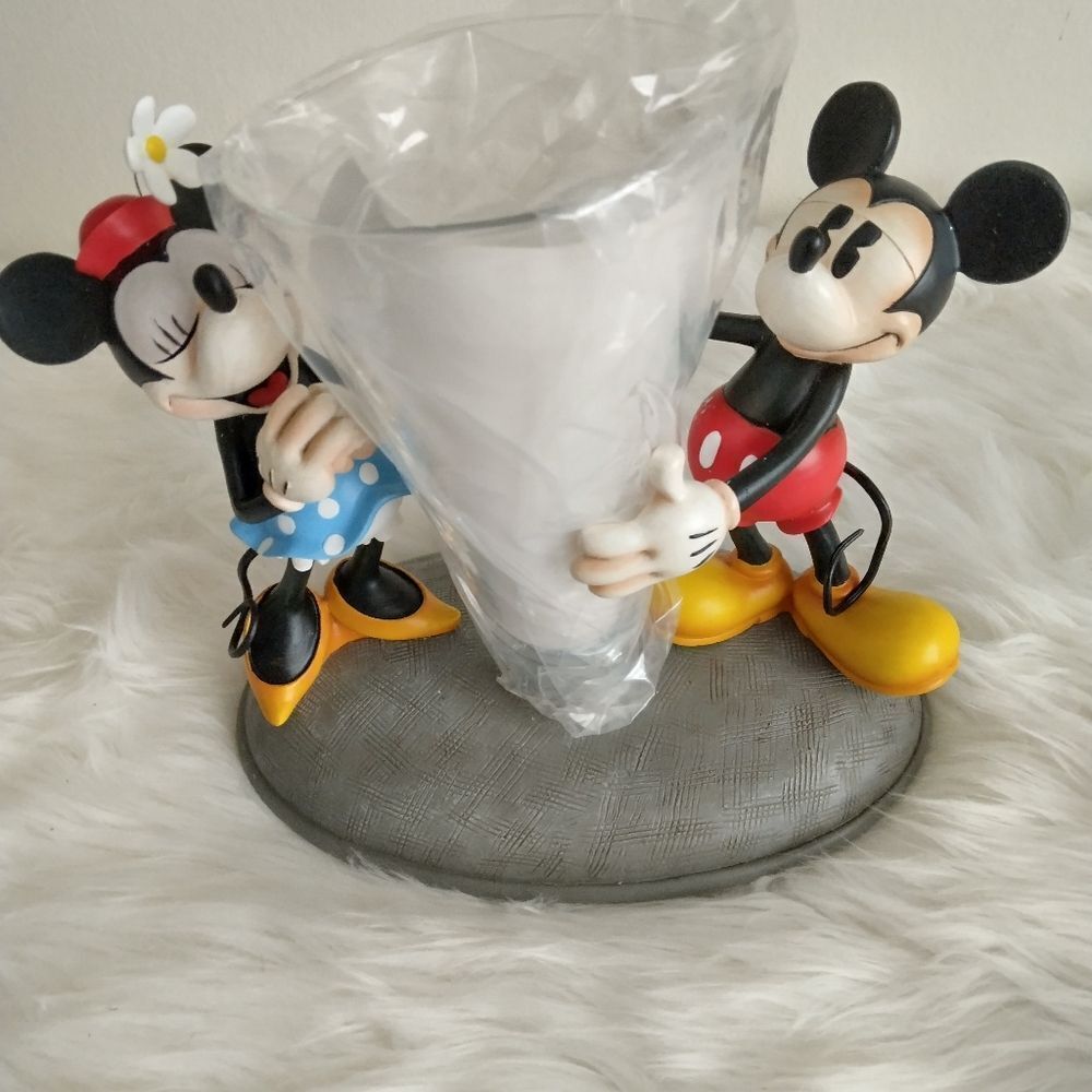 Hallmark Mickey and Minnie Figurine with Red and Yellow Accents